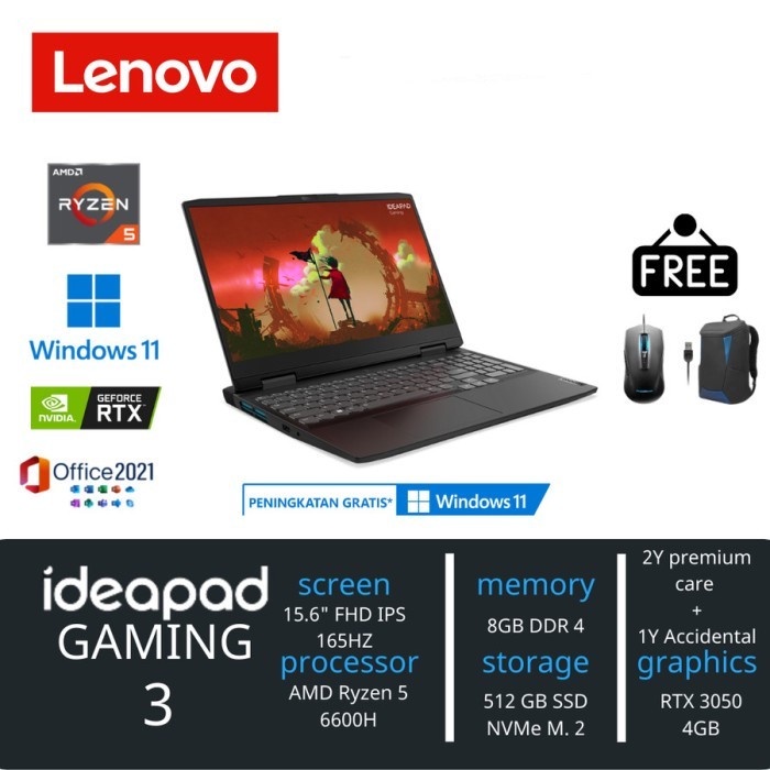 Jual Lenovo Ideapad Gaming Arh B Id Fhd Ips Ryzen Gb Gb Rtx Shopee Indonesia