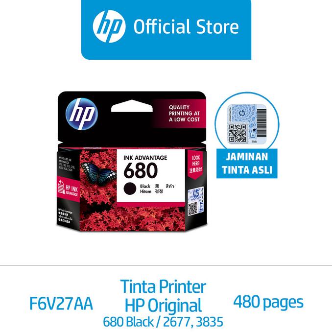 Promo Tinta Printer HP Original 680 Black/DeskJet 2135 2677 5276
