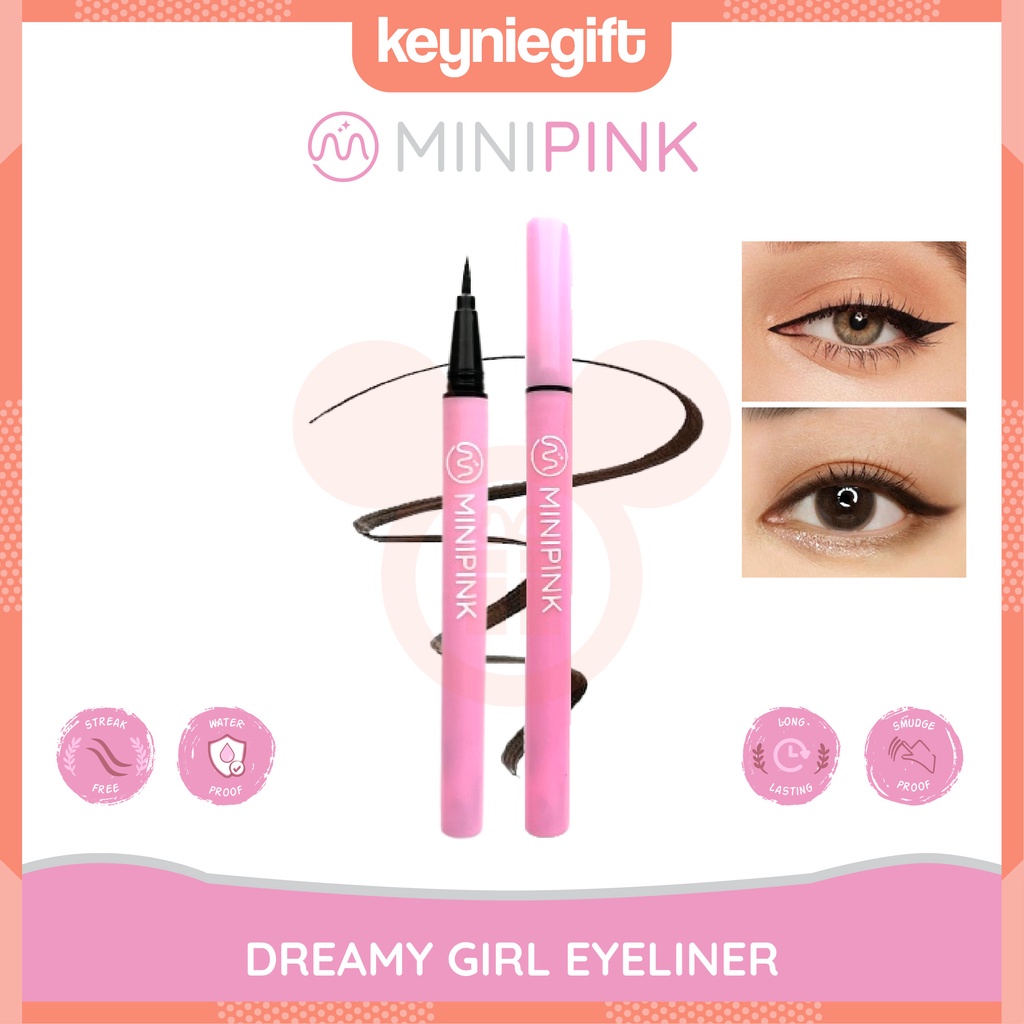 Minipink Liquid Eyeliner Pensil Tahan Air Hitam Halus Dan Anti Noda MP006