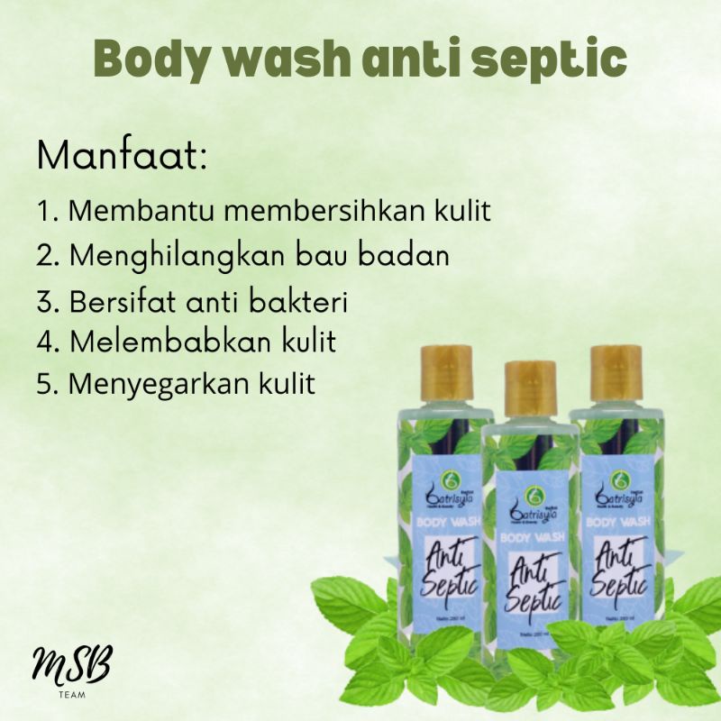 Body wash anti septic batrisyia herbal