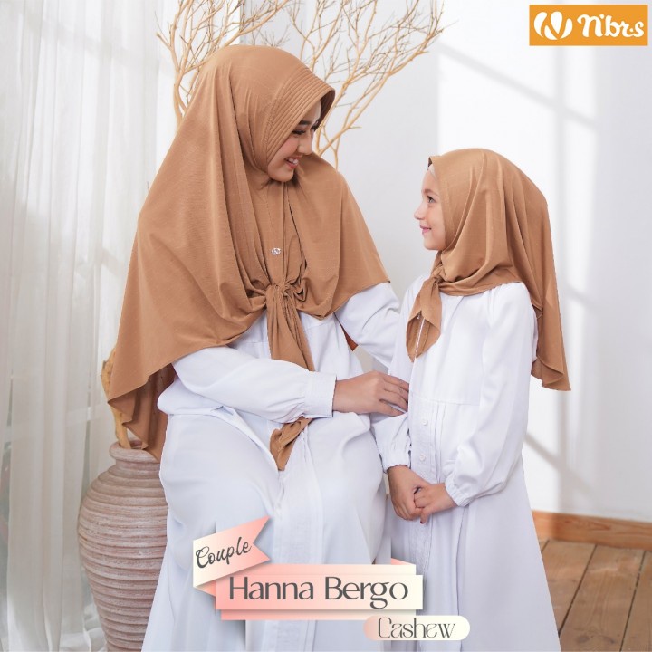 Terbaru Nibras Hijab Polos Hanna Bergo Ibu / Bergo Dewasa / NIBRAS HIJAB