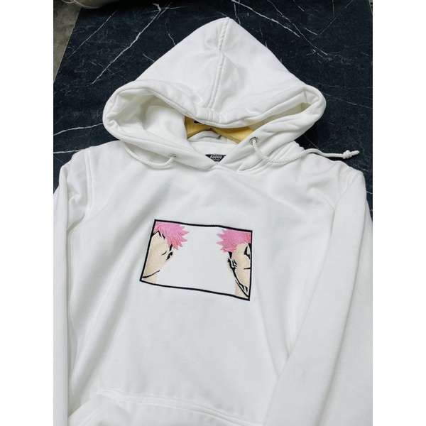 Hoodie Sukuna Itadori Face Embroidery Anime Manga Jujutsu Kaisen Premium Unisex