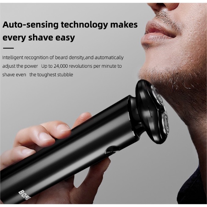 Bomidi M7 Wireless Electric Shaver Portable Alat Mesin Cukuran Cukur Kumis Elektrik Jenggot Wet &amp; Dry Waterproof 3D Floating Shaving Heads Type-C Charging M3 M5 M7