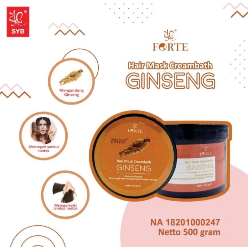 SYB FORTE HAIR MASK CREAMBATH SERIES - MASKER RAMBUT KERATIN HAIR MASK