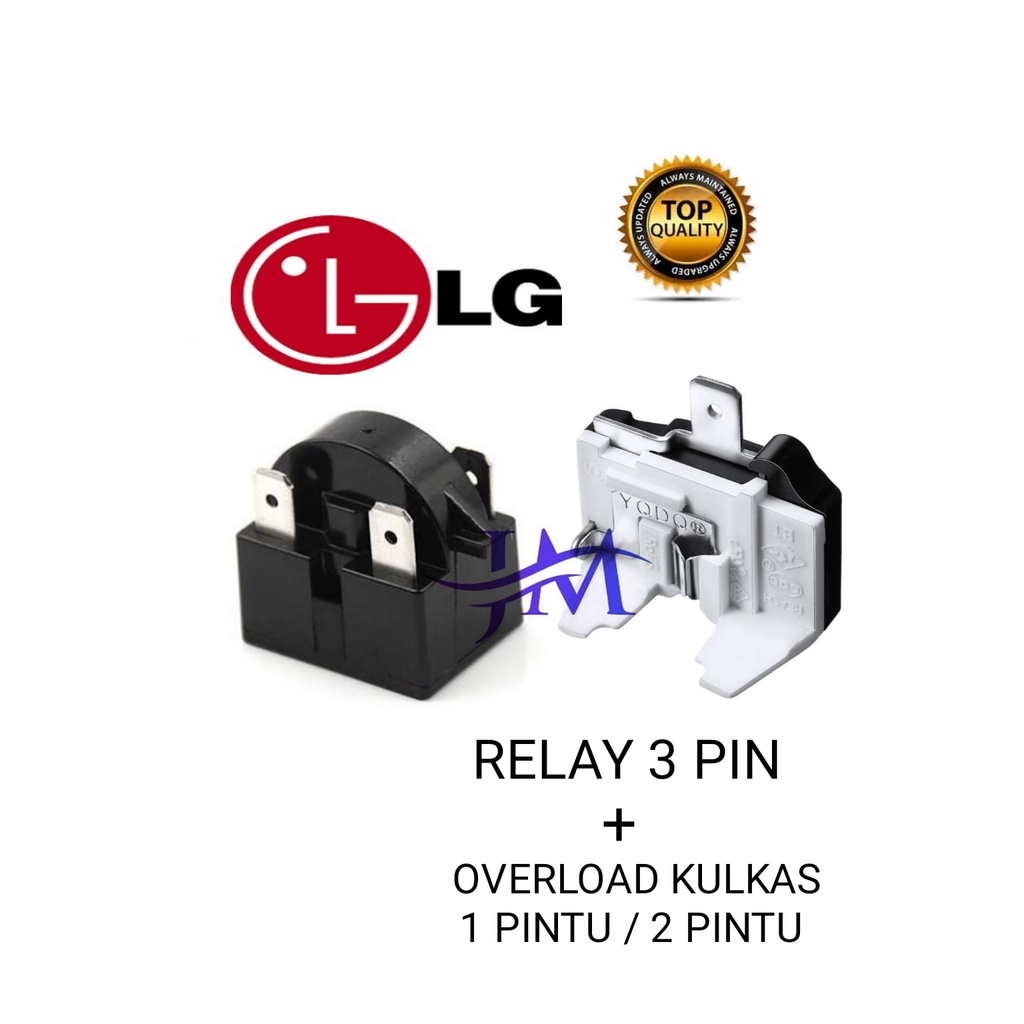 [ COD ] Relay 3 Pin + Ptc Overload Kulkas 1 pintu / 2 pintu LG