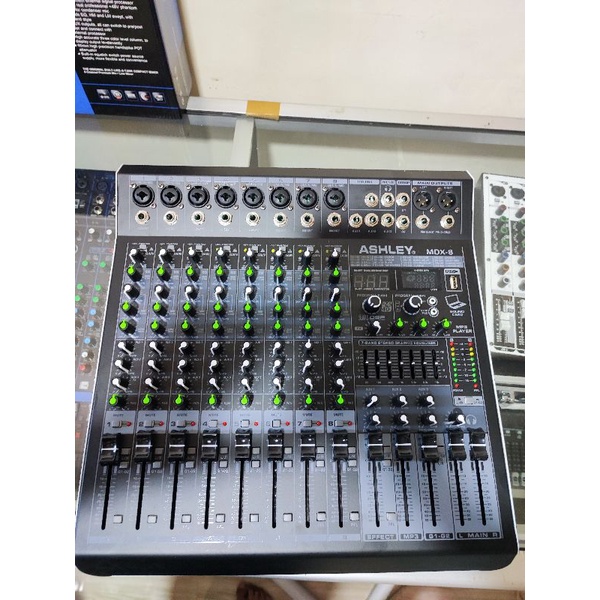 Mixer Audio Ashley MDX8 8 Channel Efek 256DSP 4 Tone USB BT