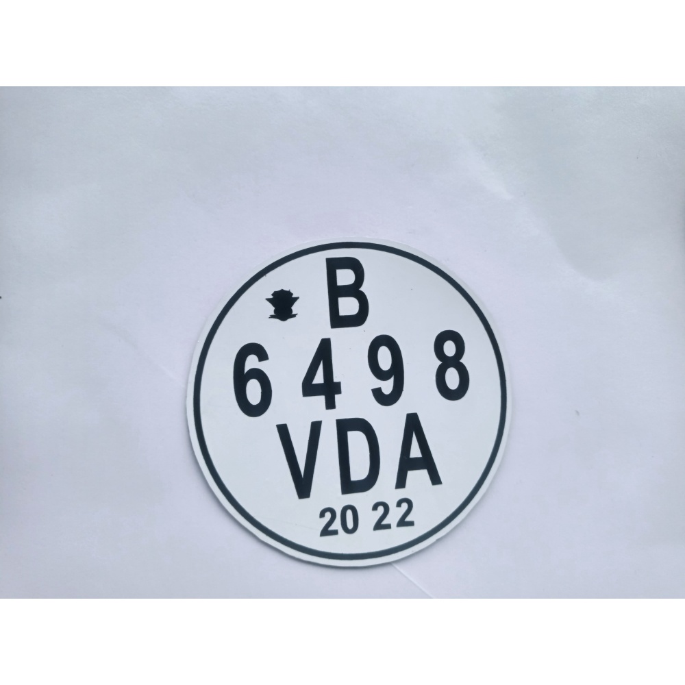 Plat nomor motor magnet Plat motor vespa bulat