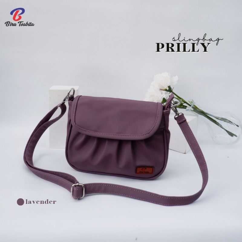 PRILLY SLING BAG BY BIRU TSABITA BAHAN CHOCOLT ANTI AIR WATERPROOF PREMIUM TAS SELEMPANG PREMIUM