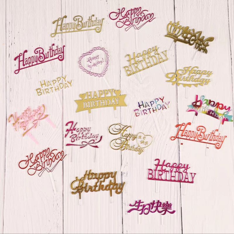 Cake Topper Happy Birthday Mini  Topper Kue Mini Happy birthday