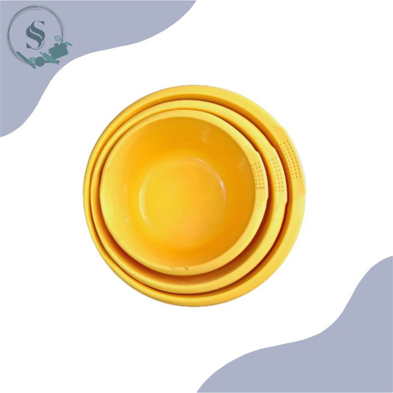 (SSG) Bowl Set Deluxe Baskom Plastik Set 3pcs