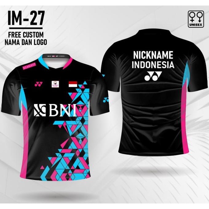 Jersey badminton yonex baju kaos bulu tangkis ganda putra fajar rian