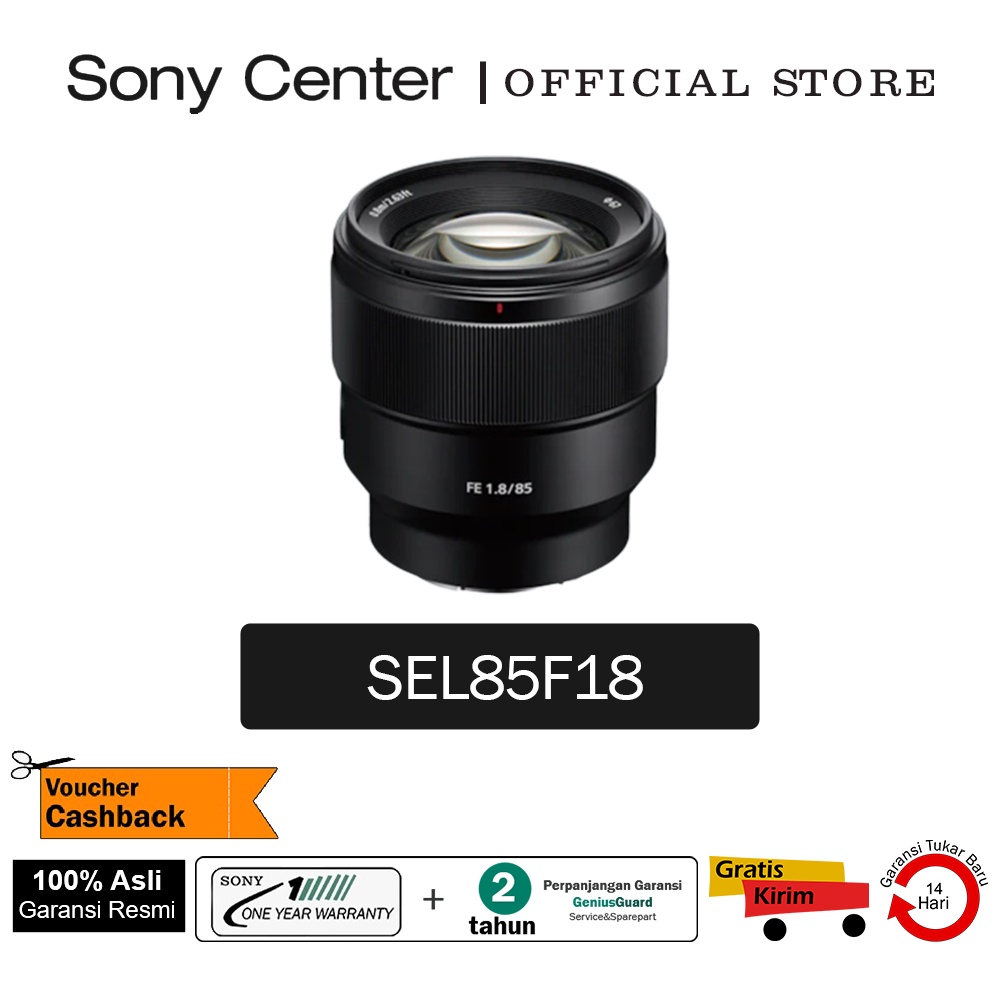 SONY FE 85mm F1.8 / Lensa Sony Fix 85mm / Lensa mid-telefoto / Lensa Bokeh / Lensa Kamera SEL85F18 .