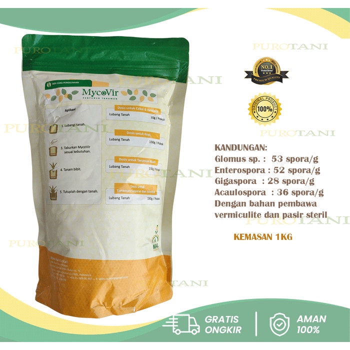 Penyubur MYCOVIR 1 kg pupuk hayati mikoriza