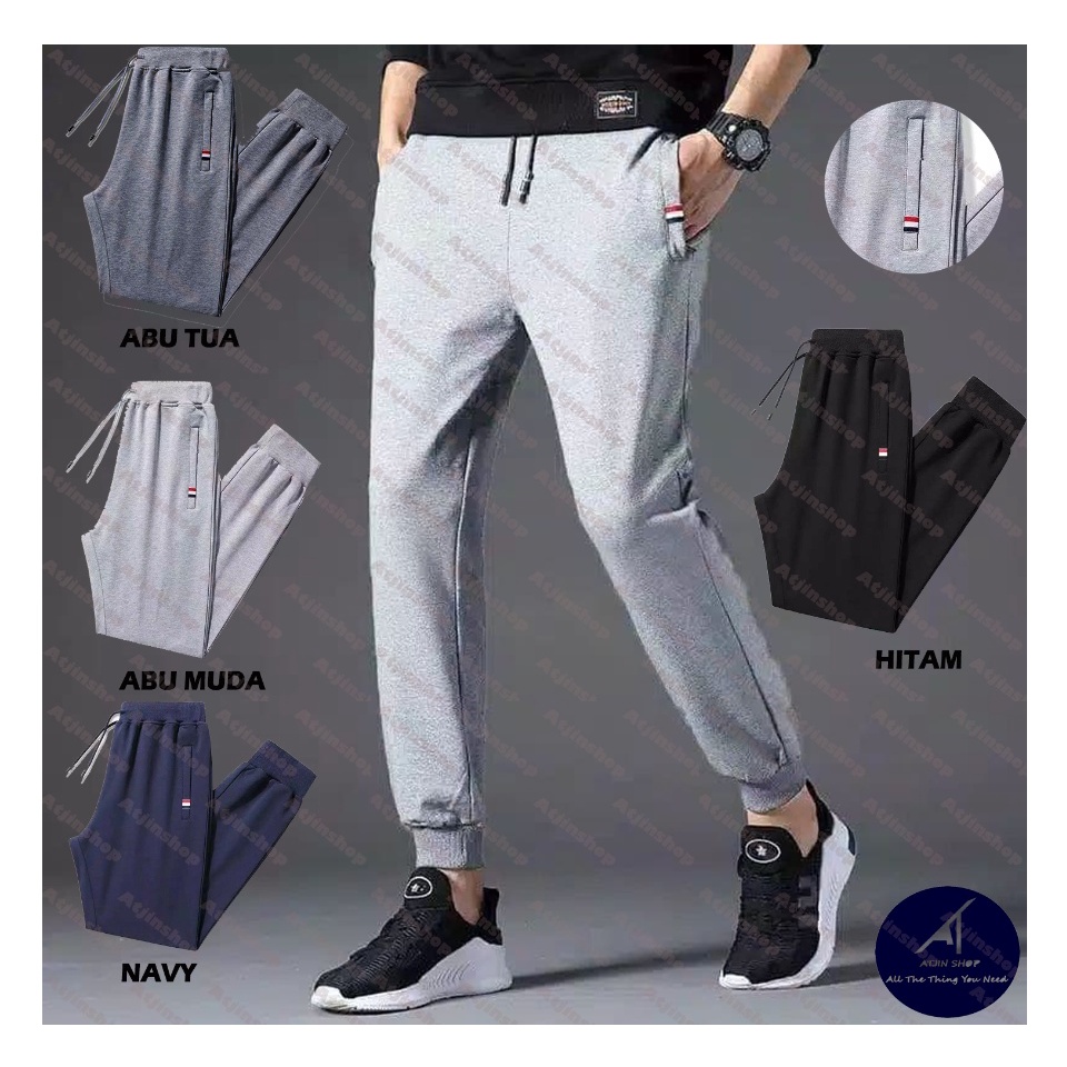 PAKET HEMAT 90RB DAPAT 3PCS Celana Panjang Pria Jogger Joger Korea Musim semi kasual olahraga trening style Pria wanita Training BABY TERRY tebal dan Lembut SIZE 27-38