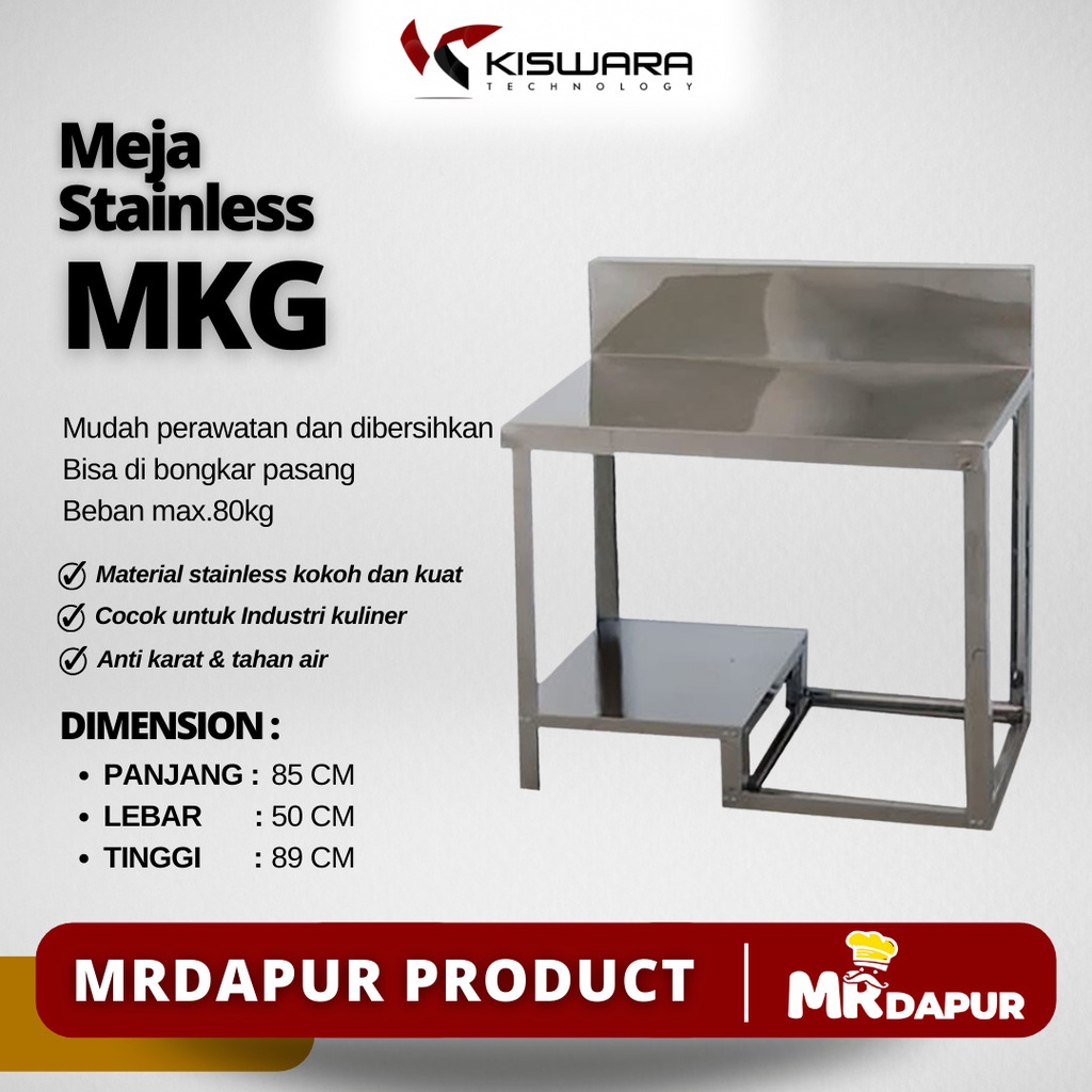 Meja Dapur Stainless Steel MrDapur MKG