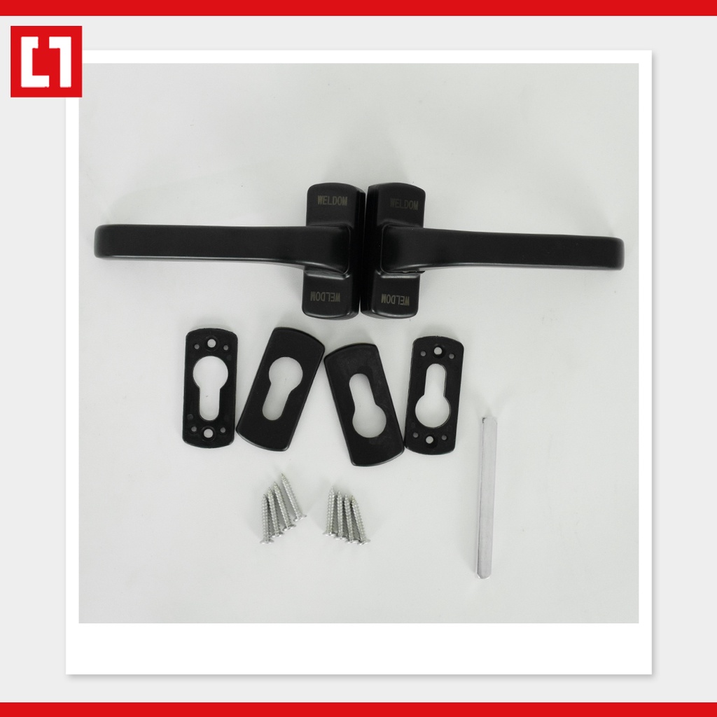 Handle Gagang Pintu Swing Aluminium 0816 Besar Powder Coat - Weldom