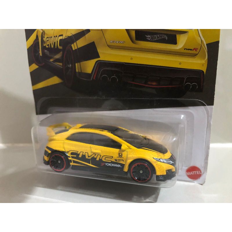 hot weels honda civic type R 16 yellow