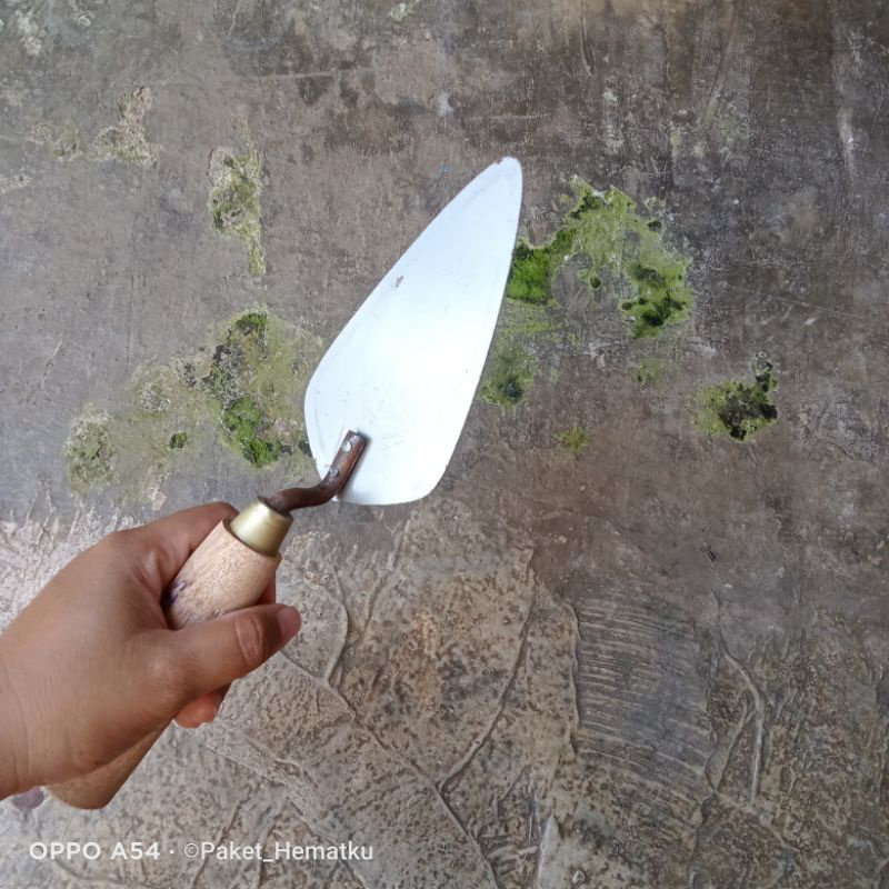 Sendok Semen Stainless Gagang Kayu Ukuran Kecil Murah Grosir / Sekop Semen / Cetok Semen / Sekop Sem