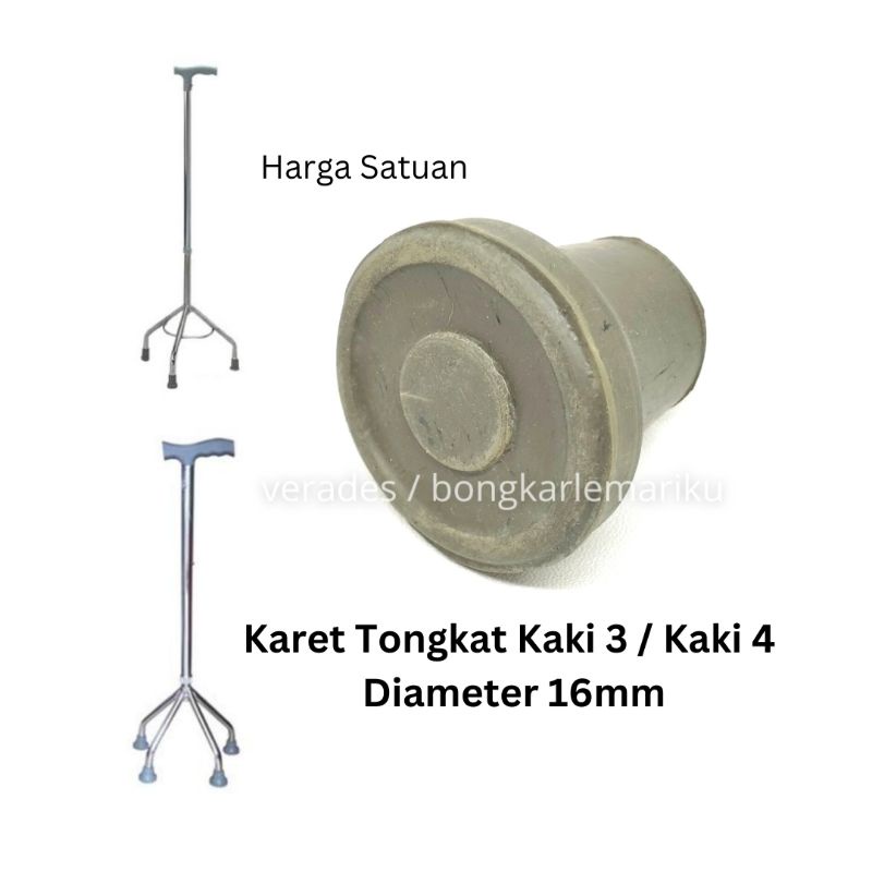 Karet Tongkat Kaki 3 / Kaki 4 Diameter 16 mm