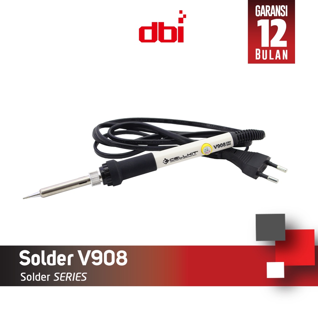 Paket Solder Emas Solder Cellkit V908 + 3Mata Solder Emas (Lancip, Bengkok, Pisau)