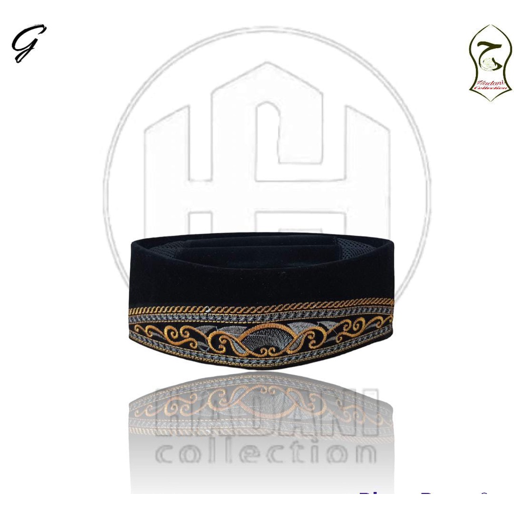 PECIMOTIF/PECIMOTIF/Peci LUKIS BATIK Exclusive Songkok Nasional Kopyah Hitam Polos Tinggi 9cm Berkualitas Hemat