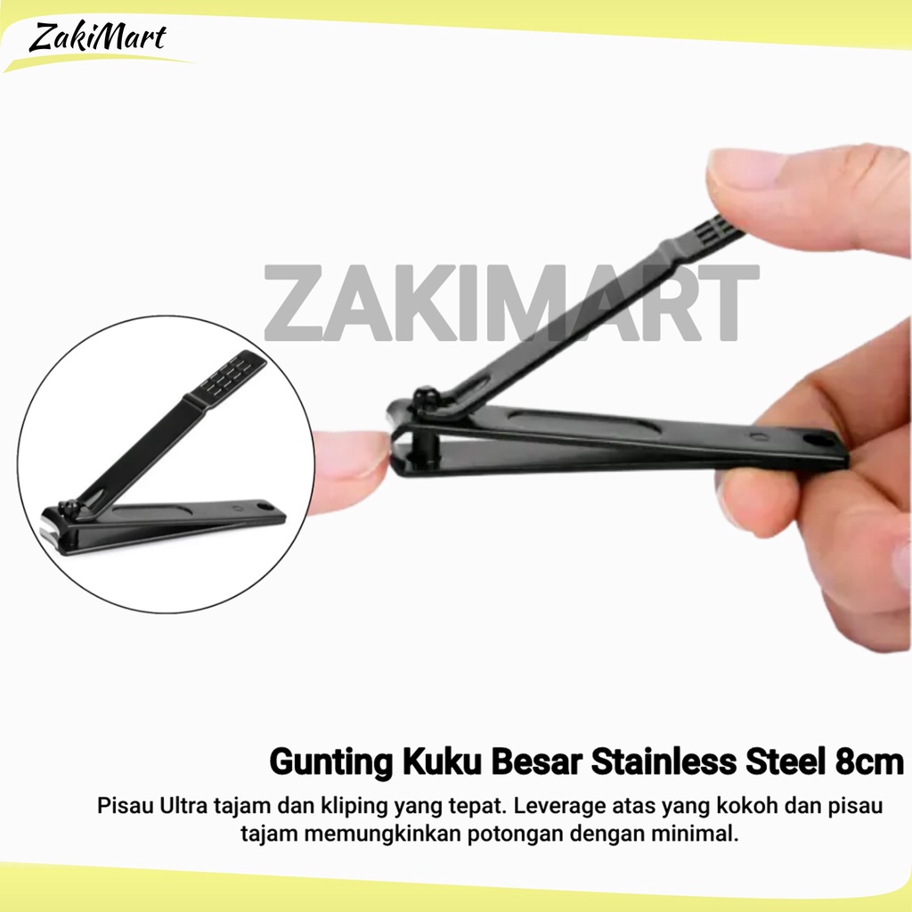 Gunting Kuku Besar Stainless Steel 8cm Alat Manikur &amp; Alat Pedikur