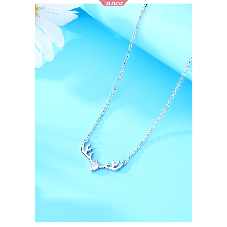Elk antler moonstone Kristal Liontin Kalung Tulang Selangka Rantai Labradorite necklace Hadiah Hari Valentine [ZXL]