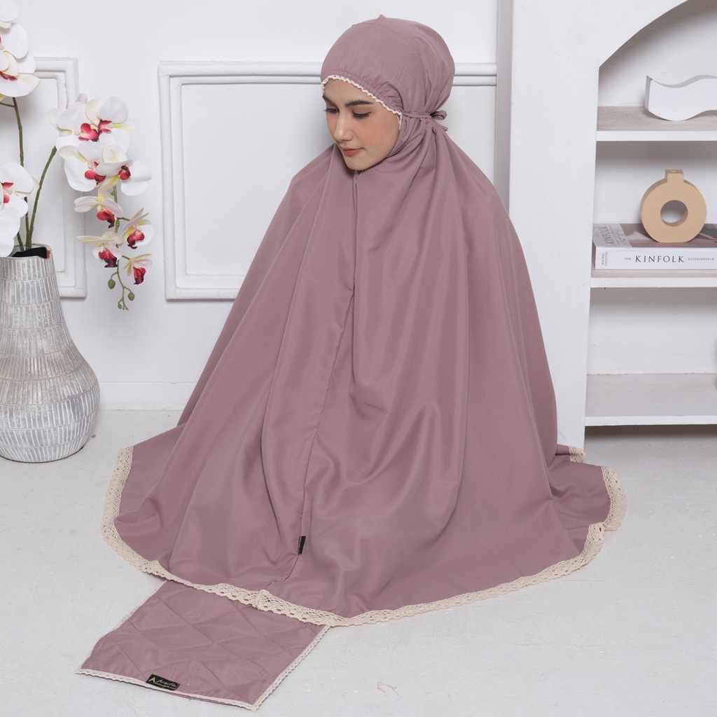 Mukena Traveling Dewasa Tas Fungsi jadi Sajadah Katun Premium Dewasa Adem Naura