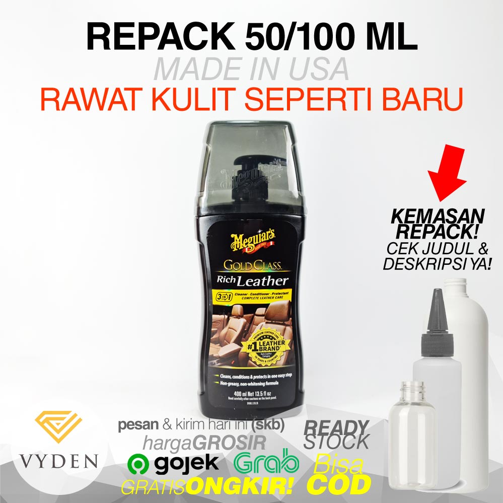 MEGUIARS GOLD CLASS RICH LEATHER REPACK Pembersih Pelembab Kulit Asli MURAH