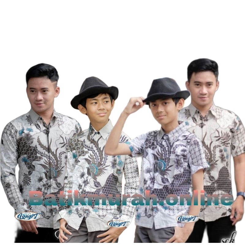 0KEMEJA BATIK ANAK BAPAK LENGAN PANJANG Batik Couple Ayah Dan Anak Laki Laki