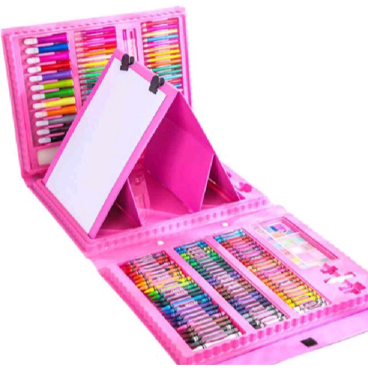 Pensil Warna Crayon Set 208 Pcs Crayon Mewarnai 208 Warna Pensil Krayon Alat Menggambar atau Mewarnai