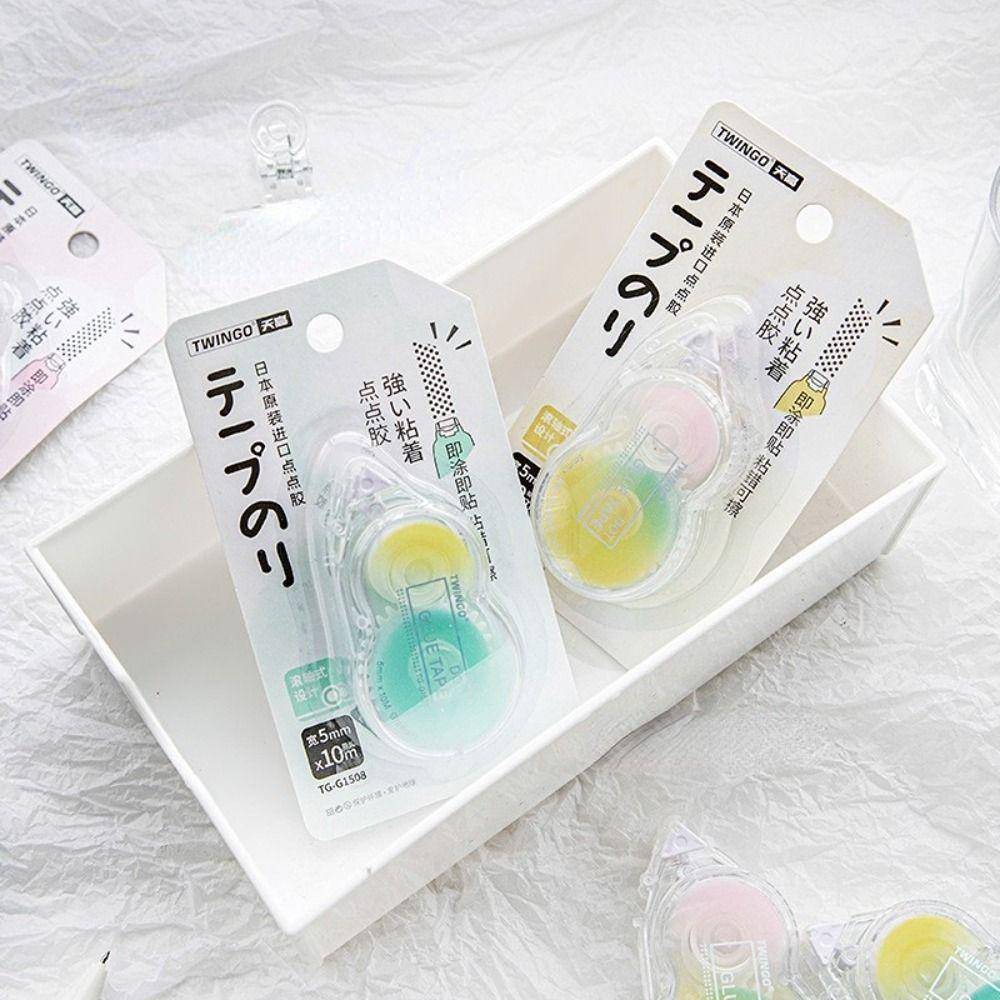 Mxbeauty Double Sided Tape Perekat Siswa 5mmx10m Scrapbooking Perlengkapan Kantor DIY Alat Tulis Jurnal DIY Craft Supplies