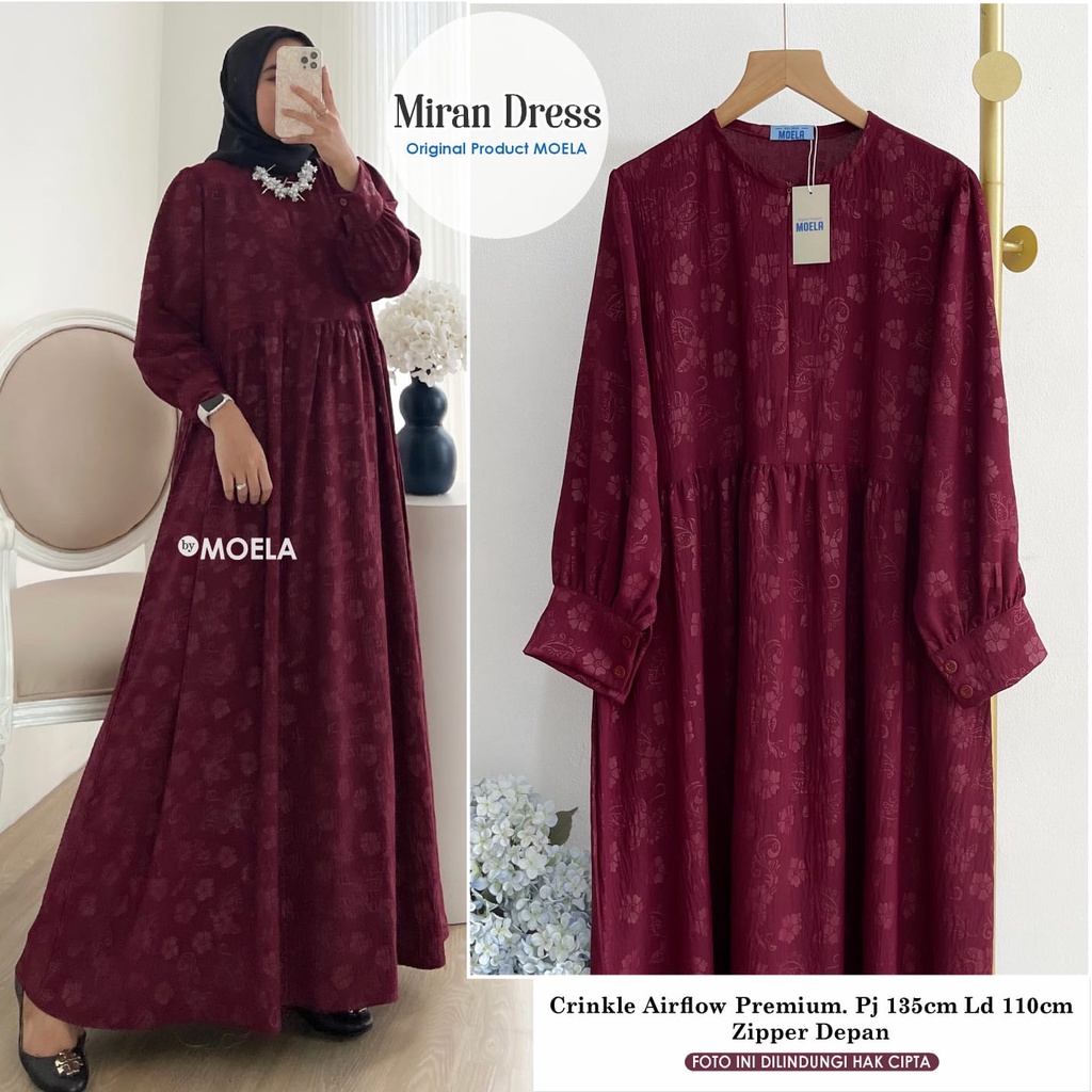 MIRAN DRESS / DRESS MAXI PREMIUM CRINKLE AIRFLOW