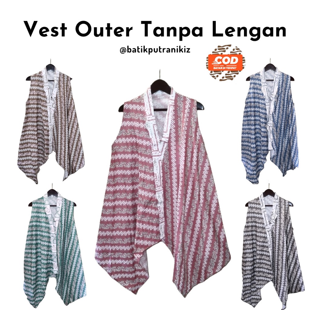 Vest Outer Yukensi Batik Atasan Baju Batik Wanita
