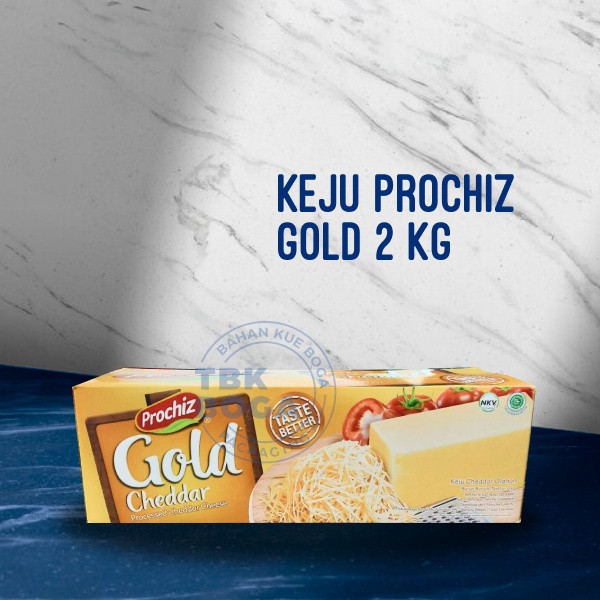 Jual Keju Prochiz Gold 2 Kg Cheddar Cheese | Shopee Indonesia