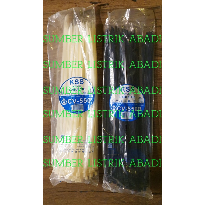 

SPECIAL Kabel Ties KSS CV 550 isi 100pcs (hitam/ putih) Code 5189