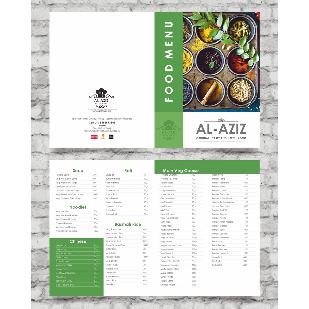 140+ New Menu Designs