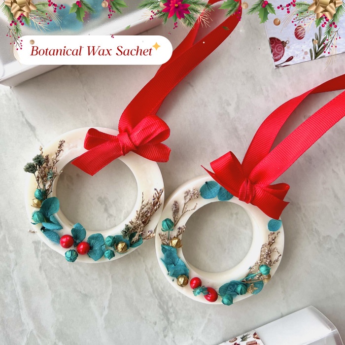 BOTANICAL SCENTED WAX SACHET /AIR FRESHENER/SOUVENIR GIFT KADO HAMPERS