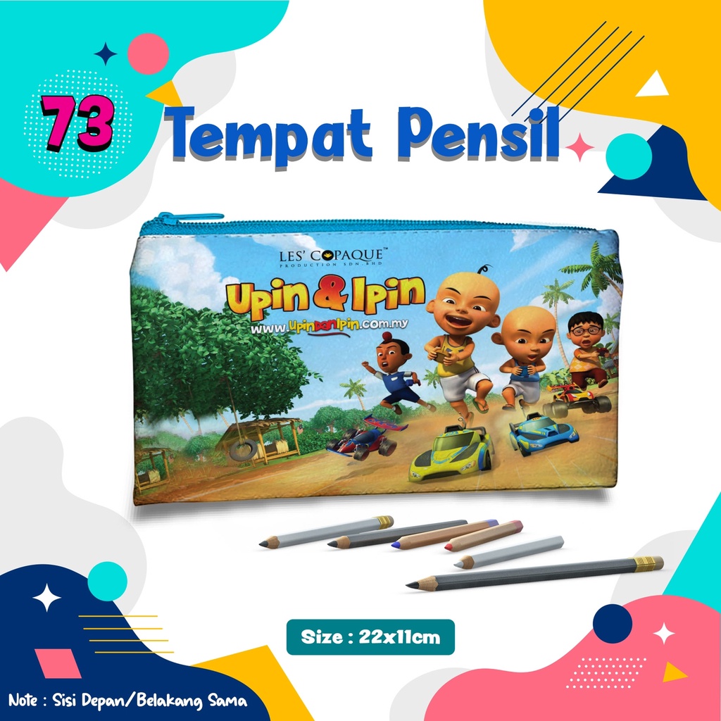 

Tempat Pensil UPIN & IPIN Kode.73 Pencil Case Dompet Pouch Kostak Kotak Custom nama dan foto