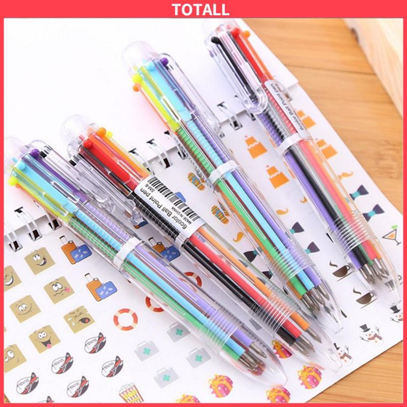 COD Bolpen 6-in-1 0.5MM Multi Warna Untuk Stationery Anak Sekolah Kantor bolpen-Totall