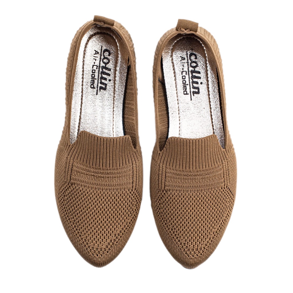 Sepatu Flatshoes Kain Wanita Merk Col Original Imp Rajut Nyaman &amp; Elegan TPR725