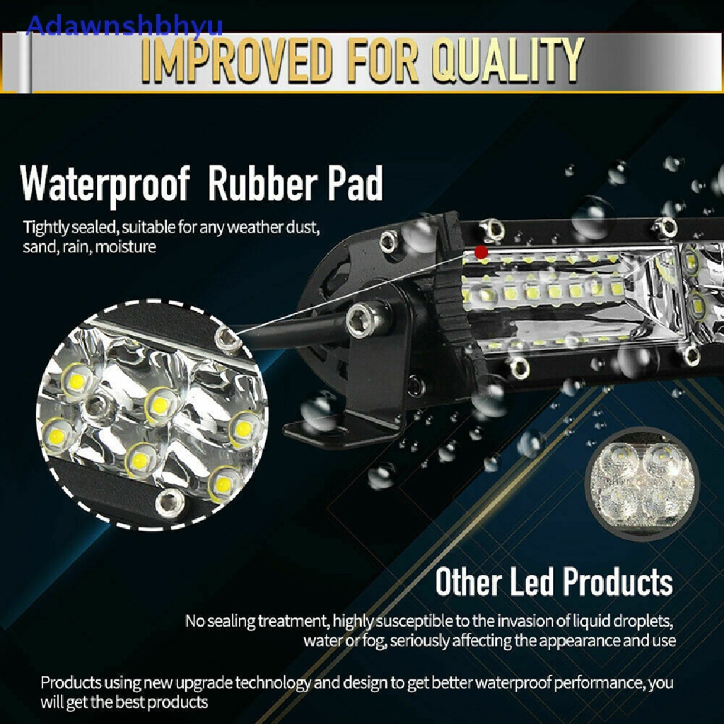 Adhyu 20inch 1200W Lampu Led Bar Dual Row Spot Flood Combo Kerja UTE Truk SUV ATV 22 ''  Id