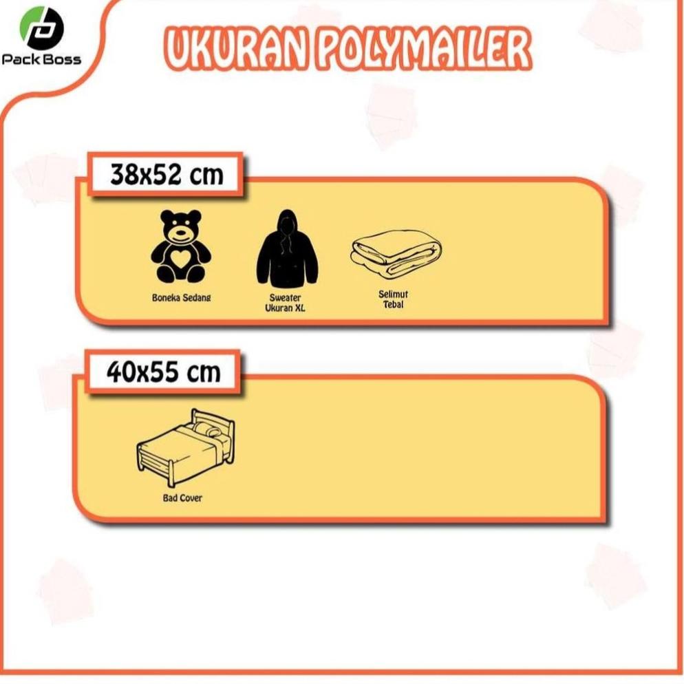 

➳Super Promo➳ QGHRD POLYMAILER PACKBOSS 35x45 HARGA ISI ±100 LEMBAR *KUALITAS BOSS, HARGA JOSS* LANGSUNG PABRIK 87 ❉Terlaris