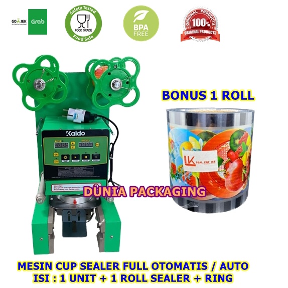 MESIN CUP SEALER FULL OTOMATIS KAIDO / MESIN PREES GELAS 12 - 22OZ MEDAN