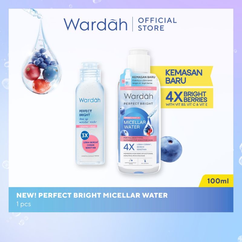 Wardah Perfect Bright tune up Micellar Water - 100ml ~ ORIGINAL 100%