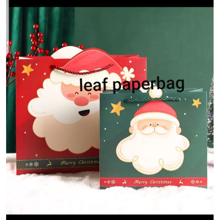 

Paper bag natal xmas christmas paperbag tas jinjing tas kado kotak kue natal toples packaging natal santa claus medan ready stok pembungkus kotak kue box hampers hantaran hadiah kado