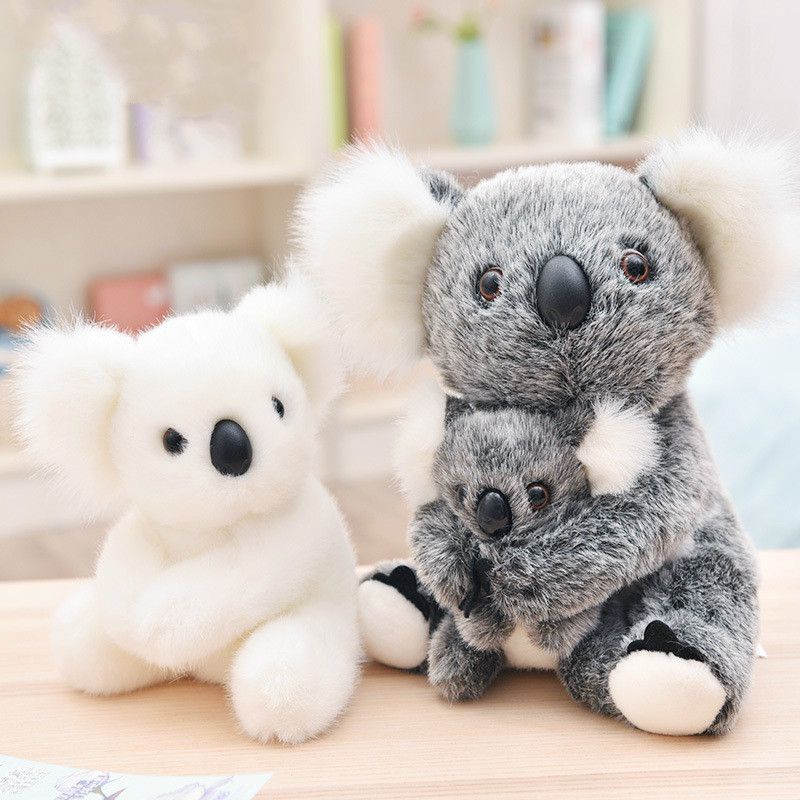 Koala Animal Bear Mainan Mewah Duduk Ibu Dan Bayi Koala Plush 28cm Boneka