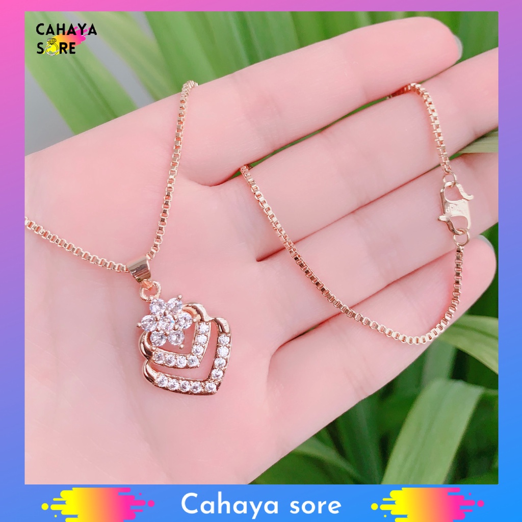 Kalung Xuping Gold Kalung Dewasa Liontin Permata Cantik KD14