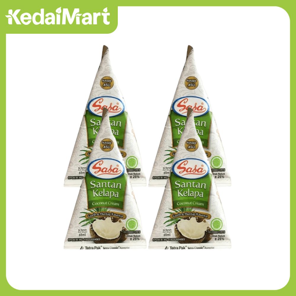 

Paket Bundling Santan Kelapa Sasa 65 ml x 4