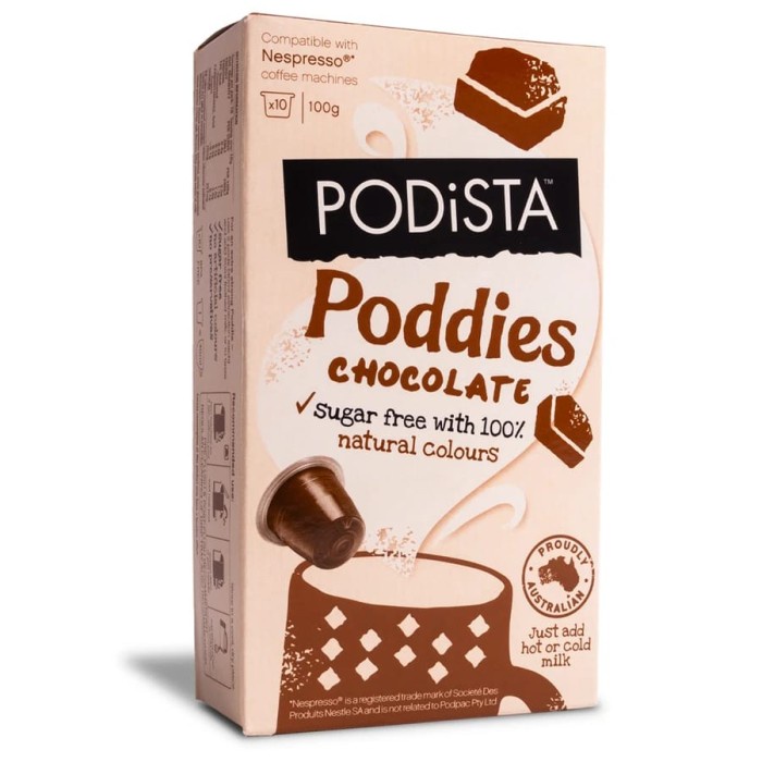 

Nespresso Chocolate & Coffee Capsule Collection by Podista (isi 10) - Poddies Choco